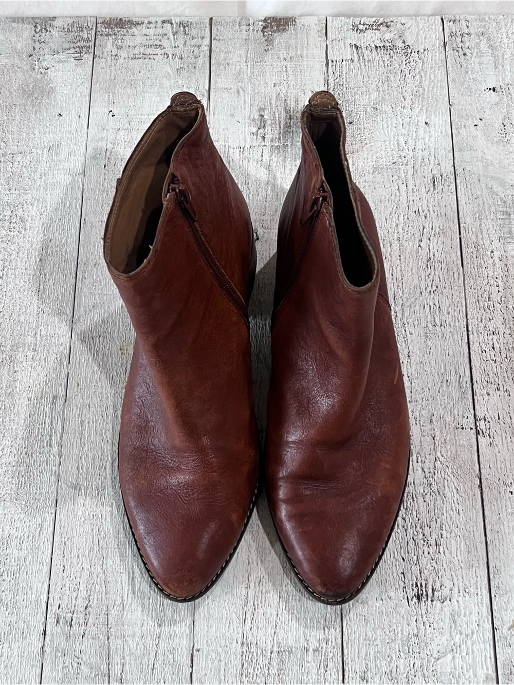 Lucky Brand Women's Brown Leather Ankle Booties